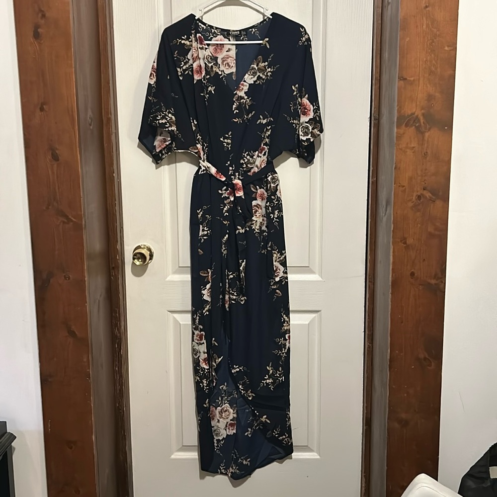 Hi-lo floral dress